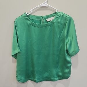 Loft Green Silk Shirt